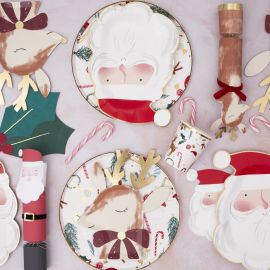 Set de 8 assiettes - Jolly Santa