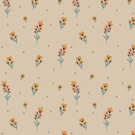 Turbulette en coton fleurs fluos