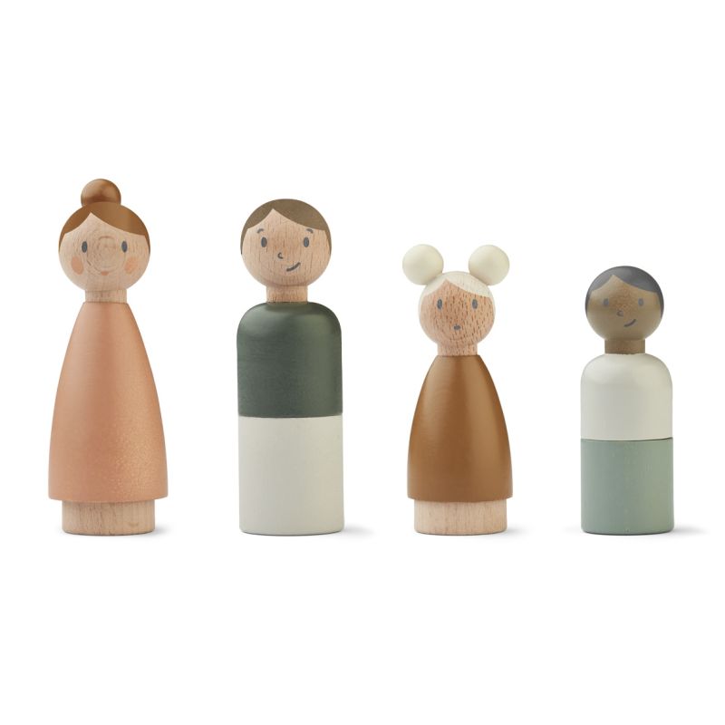 Famille de 4 poupées en bois de hêtre - Lotta Multi Mix - Liewood