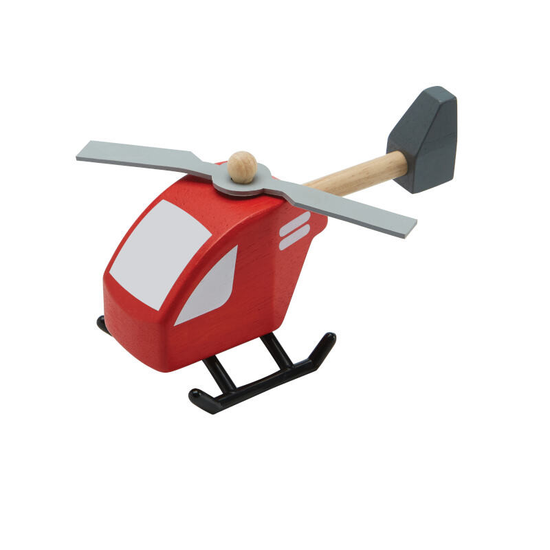 Hélicoptère en bois à pousser