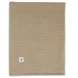 Jollein - Couverture Berceau Pure Knit Velvet - Biscuit GOTS - 75x100cm