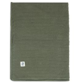 Jollein - Couverture Pure Knit Velvet - Leaf Green GOTS - 100x150cm