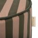 Pouf tabouret Majestic - green taupe stripes
