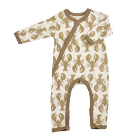 Pyjama kimono en coton BIO - Homards Taupe