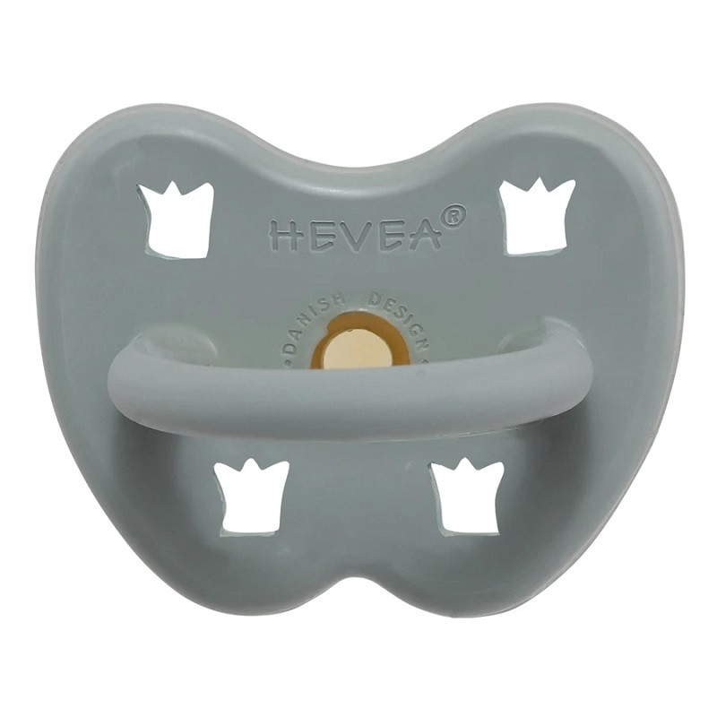 Hevea Planet - Tétine bout rond en caoutchouc - Couronnes - 3-36 mois -  Gorgeous grey - Le Petit Zèbre