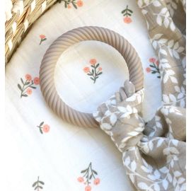 Anneau de dentition en silicone - Classic - Mushroom Cream