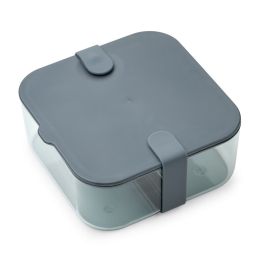 Carin lunch box small - Whale blue & Sea blue