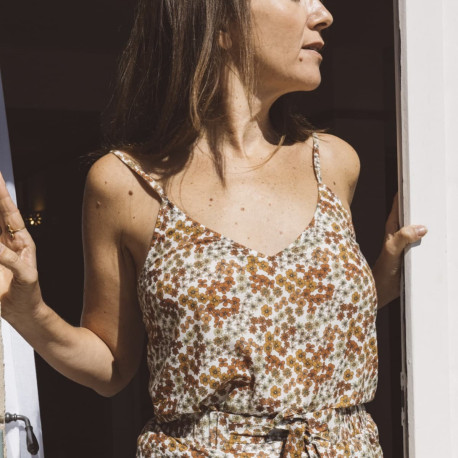 Top De Pyjama Flower Bois De Rose - M