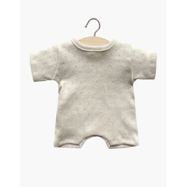 Collection Babies - Body shorty en coton pointillé Lin