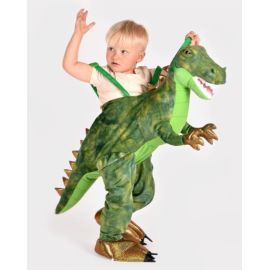 Den Goda Fen - Costume Jump-In Dinosaure Vert 90X90 Cm 3-8 Ans