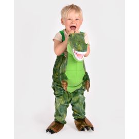Den Goda Fen - Costume Jump-In Dinosaure Vert 90X90 Cm 3-8 Ans