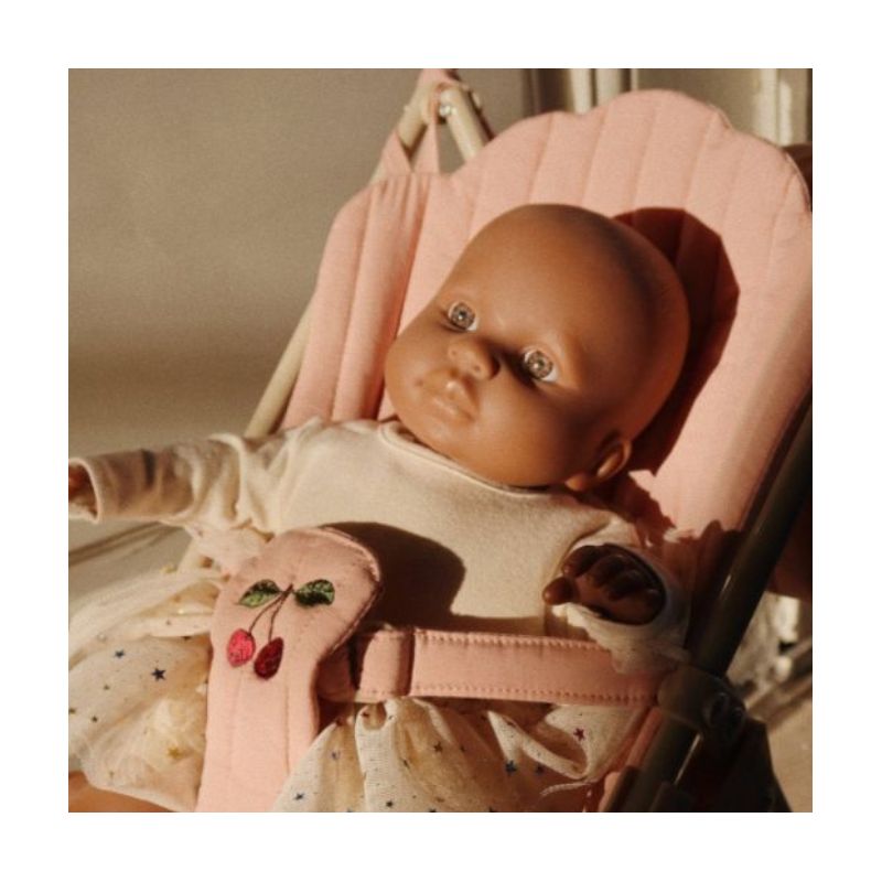 Maileg - Poussette pour bébé, Rose - H: 9,5 cm x L : 8,5 cm x l: 11 cm