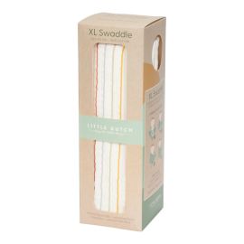Maxi-lange swaddle 120 x 120 Vintage Sunny Stripes - Little Dutch