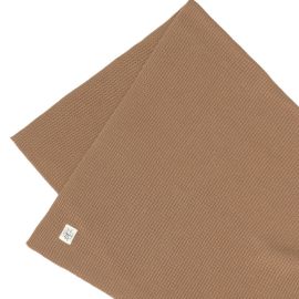 Couverture tricotée GOTS Nubs marron clair, 80 x 100 cm