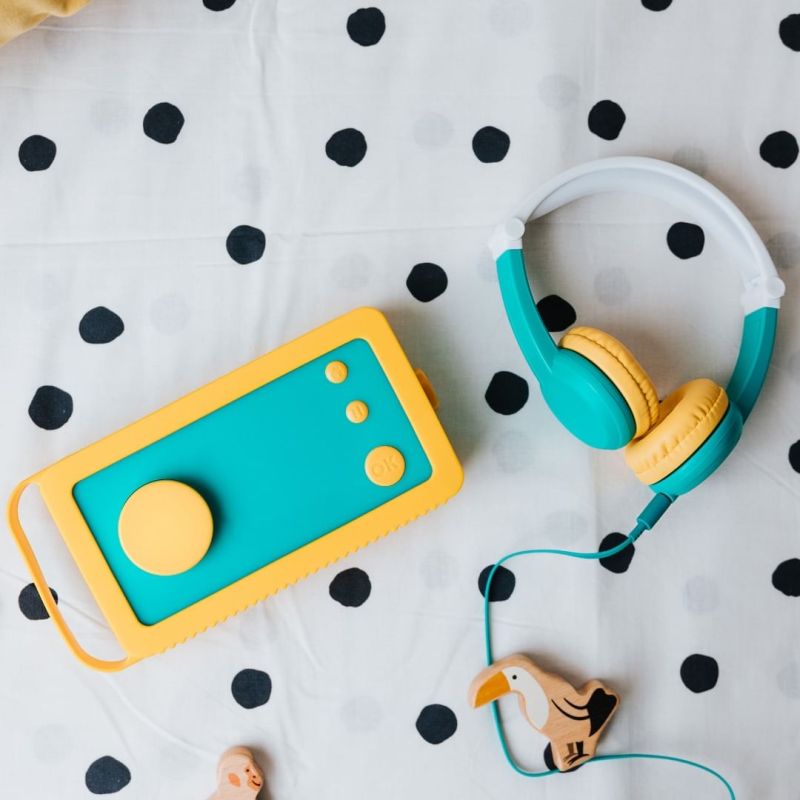 Casque Enfant Tonies Chuchote Cassis - Volume Limité 85dB - Pliable
