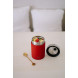 Boîte repas lunch box isotherme en inox - Granite rouge 600ml - Qwetch