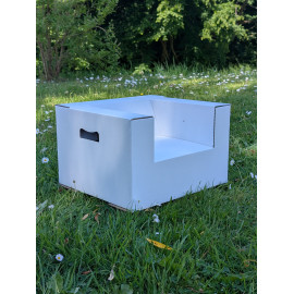Fauteuil en carton Blanc 2 pièces - Paperpod
