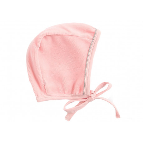 adorable bonnet bébé en velours rose poudré adorable bonnet bébé en velours rose poudré