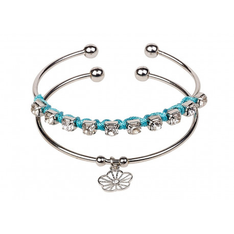 set de 2 bracelets aregntés 'Stinne' set de 2 bracelets aregntés 'Stinne'