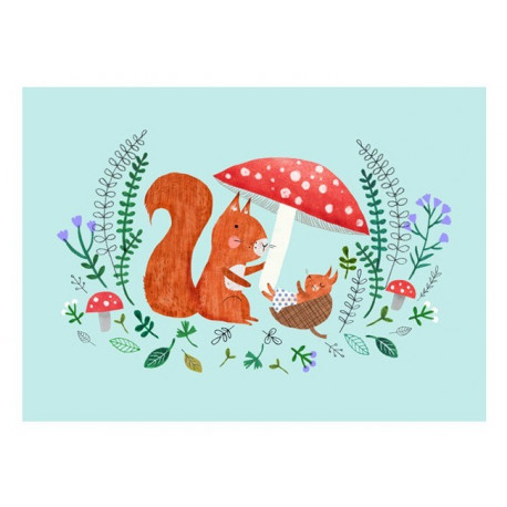 carte postale Rebecca Jones 'Baby Squirrel'