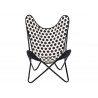 Chaise papillon - Noire à pois