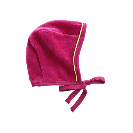 adorable bonnet bébé en velours framboise (0-12 m) adorable bonnet bébé en velours framboise (0-12 m)