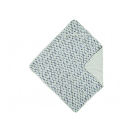 châle sable/bleu pour bébé châle sable/bleu pour bébé