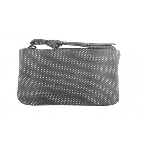pochette mini Zipette 'plumetis brume' pochette mini Zipette 'plumetis brume'