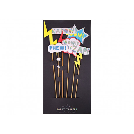 set de 6 piques à gâteau super-héros Zap! set de 6 piques à gâteau super-héros Zap!