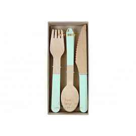 Set de couverts en bois mint