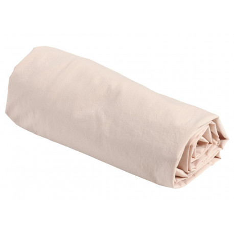 drap-housse en coton 'rose biscuit' (140x200) drap-housse en coton 'rose biscuit' (140x200)
