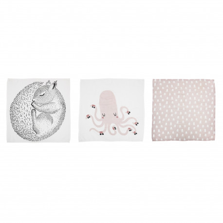 set de 3 langes - rose set de 3 langes - rose