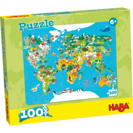 puzzle Carte du monde (100 pces)