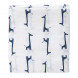set de 2 langes d'emmaillotage - giraf indigo blue (120x120)