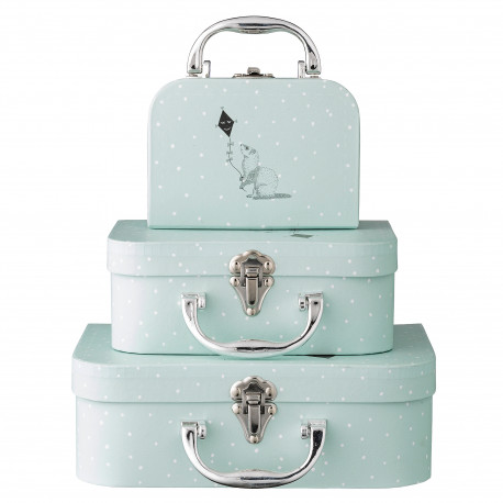 set de 3 valisettes en carton pastel