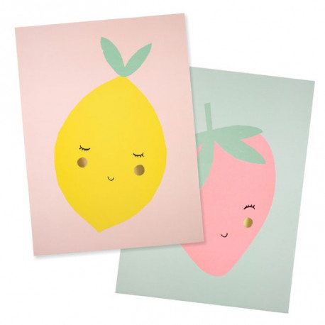 set de 2 affiches Fruits set de 2 affiches Fruits