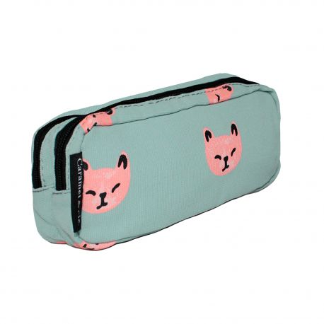 Trousse double Chats roses Trousse double Chats roses