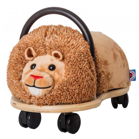 Trotteur Lion Wheely Bug avec housse en peluche amovible petit modèle
