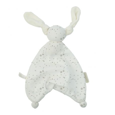 Doudou Floppy mousseline - Stars white/taupe (muslin/terry) Doudou Floppy mousseline - Stars white/taupe (muslin/terry)