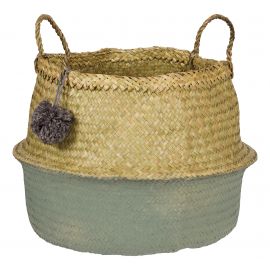 Panier pompon seagreen - large