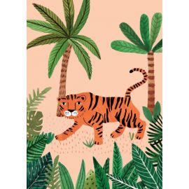 carte postale tigre de la savane