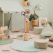 tapis de jeu rond Kiowa 'provence green' - small