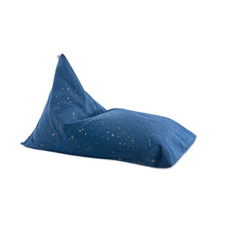 Pouf Essaouira - Gold Stella Night Blue Pouf Essaouira - Gold Stella Night Blue