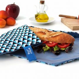 Pochette sandwich lavable et rÃ©utilisable - Boc'n'Roll - Tiles Blue