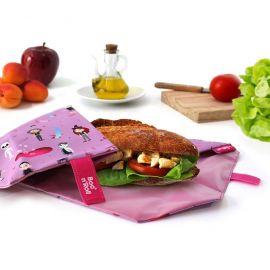 Pochette sandwich lavable et rÃ©utilisable - Boc'n'Roll - Kid Pink