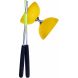 Diabolo avec baguettes en aluminium - Jaune